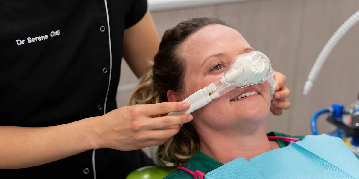 Patient undergoing sedation dentistry